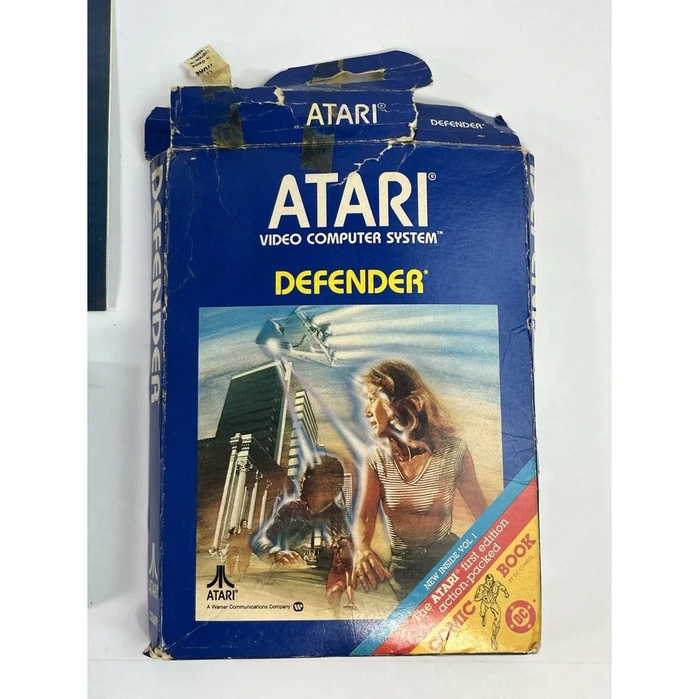 Defender (Atari 2600, 1980) Complete w/ Box & Manual - Tested & Working